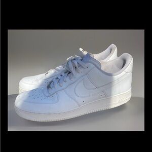 Nike Air Force 1 '07 Low, CW2288-111, Triple White, Men's Sz 14 CLEAN